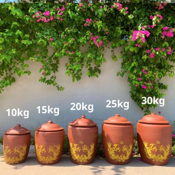 Chum đựng gạo – Hũ gạo tài lộc gốm sứ Bát Tràng - Ảnh 3