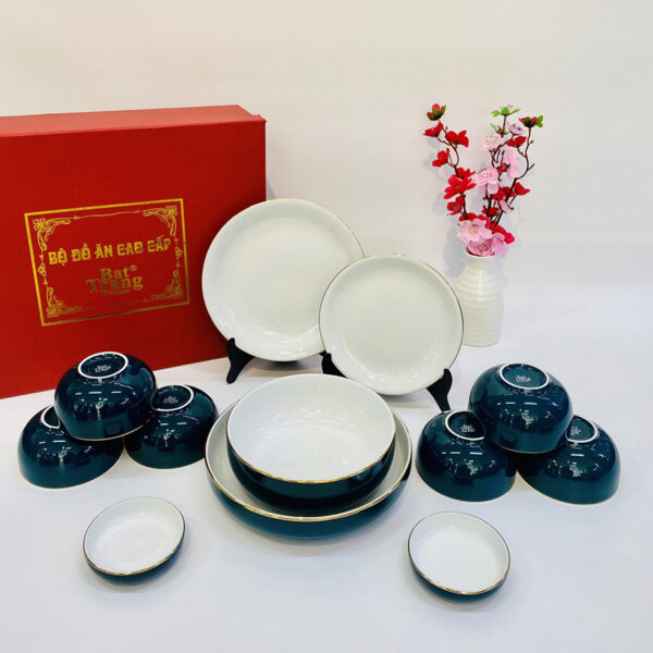 Sét bát đĩa xanh lục bảo 11 món đơn giản, thanh lịch - Ảnh 2