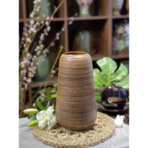 Bình Hoa Đu Đủ Men Thổ Cẩm Gốm Bát Tràng - Ảnh 3